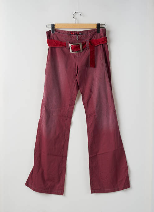 Pantalon droit rouge TEDDY SMITH pour femme