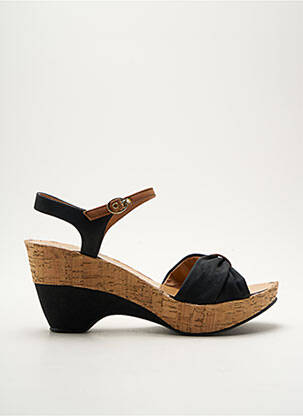 Sandales/nu pieds semi compensé talon de 4 à 6cm noir LES P'TITES BOMBES femme