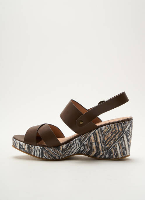 Sandales/Nu pieds marron LES P'TITES BOMBES pour femme