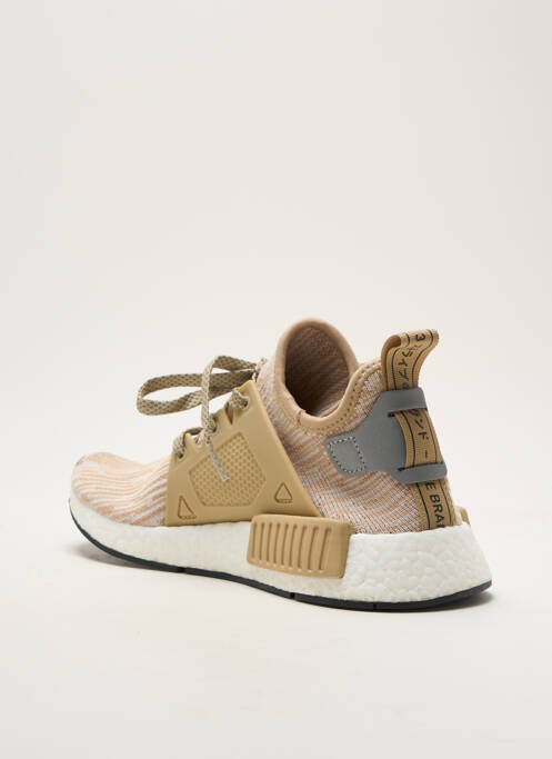 Baskets matière lisse bout rond beige ADIDAS homme