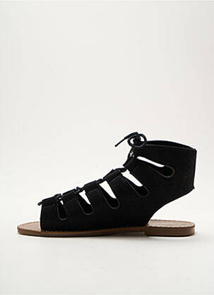 Sandales/nu pieds chiquet talon plat jusqu'à 3cm noir LES P'TITES BOMBES femme