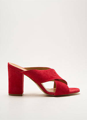 Mules/sabots type de semelle amortissante talon de 7 à 9cm rouge ROSEMETAL femme