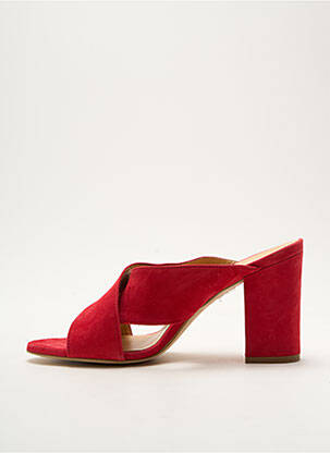 Mules/sabots type de semelle amortissante talon de 7 à 9cm rouge ROSEMETAL femme