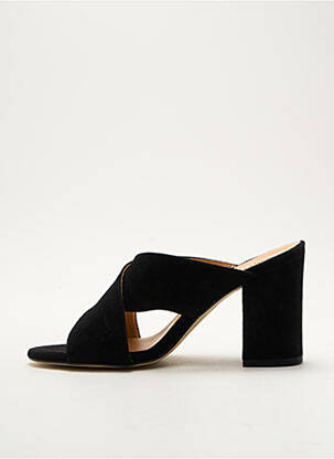 Mules/sabots nubuck talon de 7 à 9cm noir ROSEMETAL femme