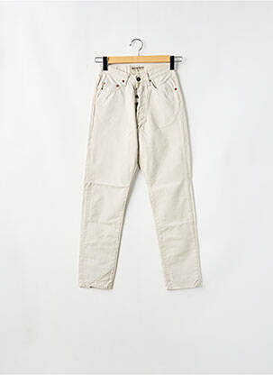 Pantalon droit taille haute taille haute beige REDWOOD femme