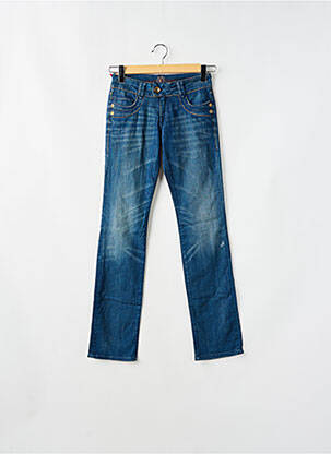 Jeans coupe droite stretch taille normale bleu STONE AGED femme