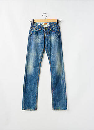 Jeans coupe droite taille basse taille basse bleu TAKE TWO femme