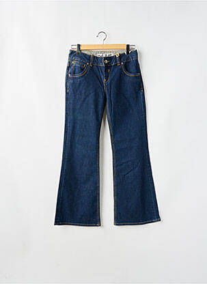 Jean coupe flare coupe droite évasée sur le bas taille normale bleu LTB femme