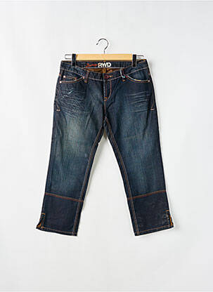 Jeans coupe droite taille basse taille basse bleu RWD femme