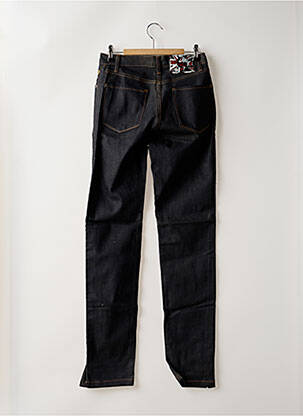Jeans coupe slim tissage brut taille haute bleu DEEP SOUL femme