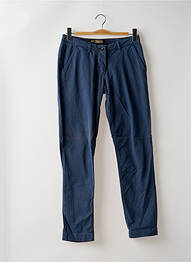 Pantalon chino fermeture zippée sous rabat boutonné taille normale bleu FIVE PM femme
