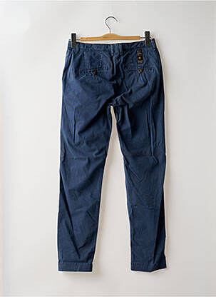 Pantalon chino fermeture zippée sous rabat boutonné taille normale bleu FIVE PM femme