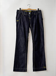 Jeans coupe large tissage brut taille basse bleu GURU femme