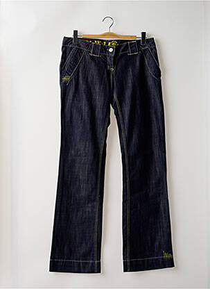 Jeans coupe large tissage brut taille basse bleu GURU femme