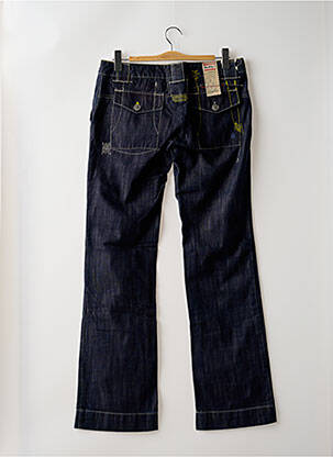 Jeans coupe large tissage brut taille basse bleu GURU femme