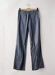 Pantalon large fermeture zippée sous rabat boutonné taille normale bleu LA BRIGADA INTERNACIONAL femme