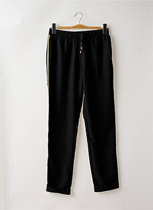 Pantalon droit taille élastique taille normale noir LA FEE MARABOUTEE femme