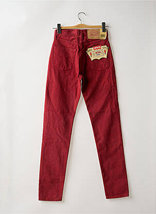 Jean coupe mom poches taille haute rouge LEVI'S femme