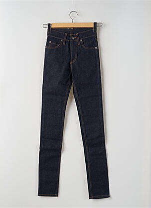 Jeans coupe slim tissage brut taille haute bleu CHEAP MONDAY femme
