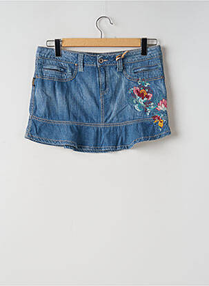 Mini-jupe taille normale bleu TEDDY SMITH femme