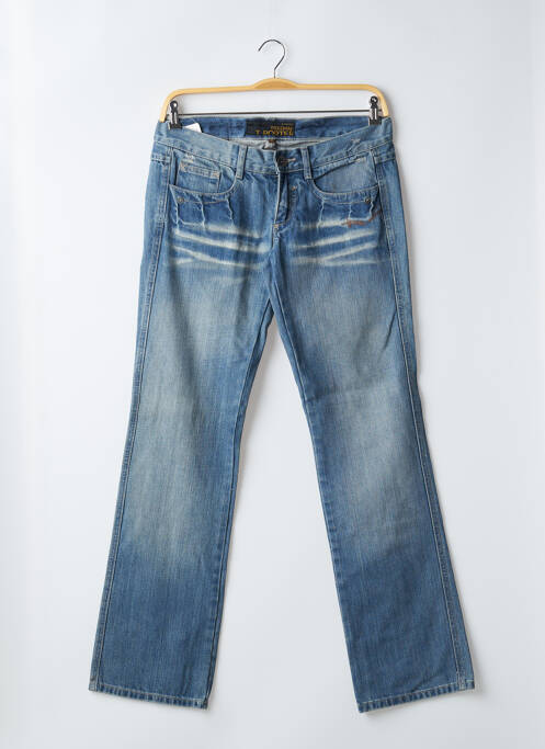 Jeans coupe droite stretch taille basse bleu FREEMAN T.PORTER femme