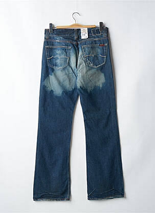 Jeans coupe droite fermeture zippée sous rabat boutonné bleu TEDDY SMITH homme