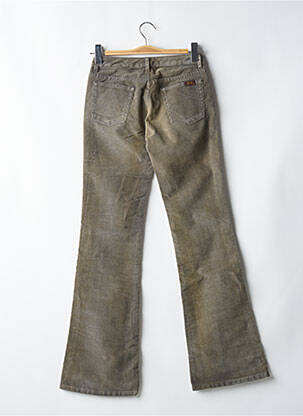 Pantalon droit fermeture zippée sous rabat boutonné gris TEDDY SMITH femme