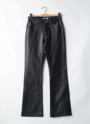 Pantalon droit fermeture zippée sous rabat boutonné noir TEDDY SMITH femme
