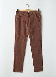 Pantalon slim taille basse taille basse marron REIKO femme