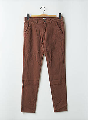 Pantalon slim taille basse taille basse marron REIKO femme