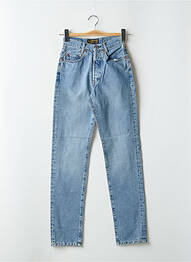 Jeans coupe slim tissage brut taille haute bleu REDWOOD femme