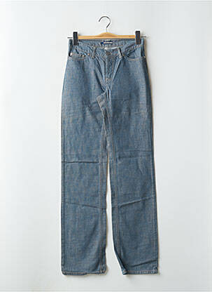 Jeans coupe droite stretch taille basse bleu SCHOOL RAG femme