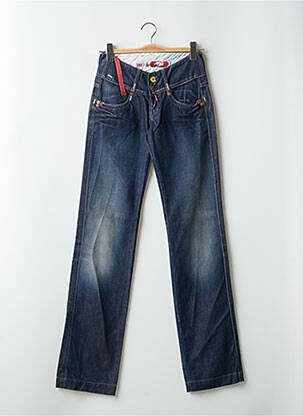 Jeans coupe slim tissage brut taille basse bleu TAKE TWO femme