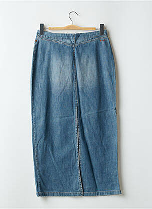 Jupe mi-longue coupe droite bleu SCHOOL RAG femme