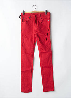 Jeans coupe slim stretch taille normale rouge CHEAP MONDAY femme