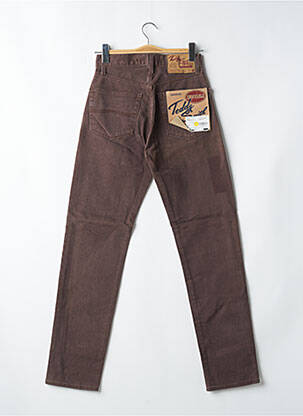 Jeans coupe slim tissage brut taille normale marron TEDDY SMITH femme