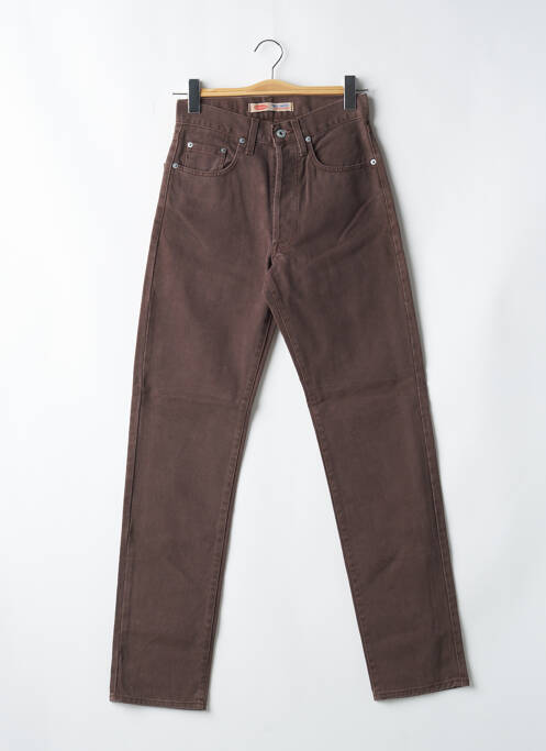 Jeans coupe slim tissage brut taille normale marron TEDDY SMITH femme