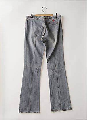 Jeans bootcut fermeture zippée sous rabat scratché taille basse gris CIMARRON femme