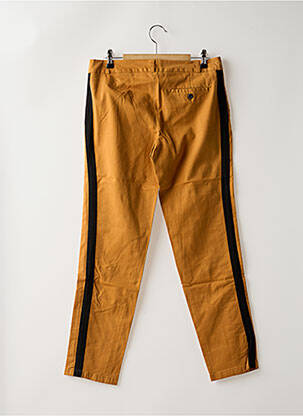 Pantalon chino broderie galons latéraux taille normale marron LEON & HARPER femme
