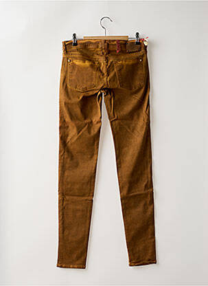 Pantalon slim taille basse taille basse marron LE TEMPS DES CERISES femme