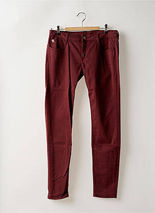 Pantalon slim taille basse taille basse rouge LE TEMPS DES CERISES femme