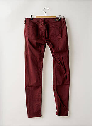 Pantalon slim taille basse taille basse rouge LE TEMPS DES CERISES femme