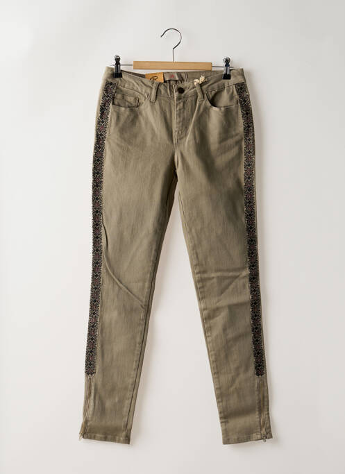 Jeans coupe slim slim taille normale vert LABDIP femme