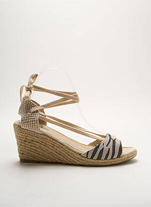 Espadrilles talon de 4 à 6cm beige LES P'TITES BOMBES femme