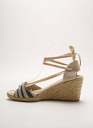 Espadrilles talon de 4 à 6cm beige LES P'TITES BOMBES femme