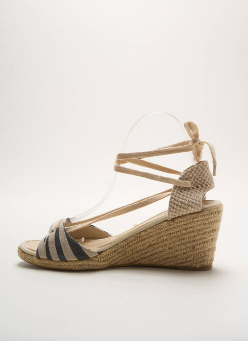 Espadrilles talon de 4 à 6cm beige LES P'TITES BOMBES femme