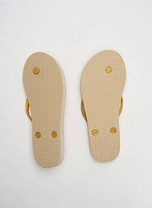 Tongs talon plat jusqu'à 3cm or PULL IN femme