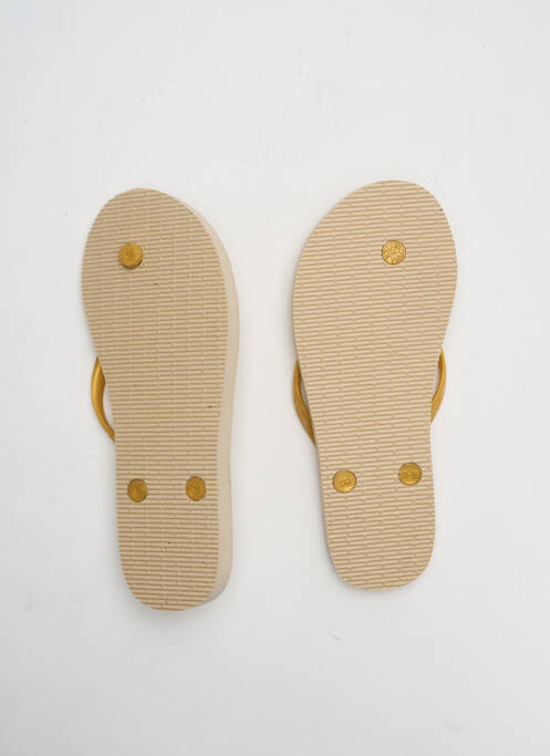 Tongs talon plat jusqu'à 3cm or PULL IN femme