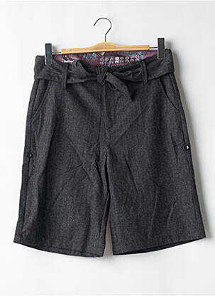Bermuda taille à pinces taille haute gris AEM'KEI femme