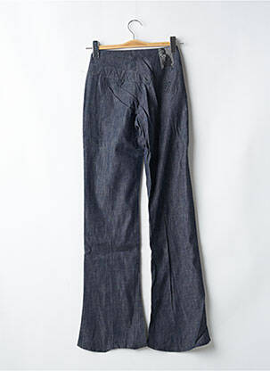 Pantalon flare fermeture zippée sous rabat boutonné taille haute bleu BE YOU K femme